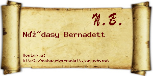 Nádasy Bernadett névjegykártya