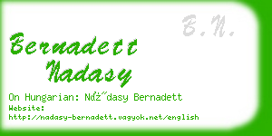 bernadett nadasy business card